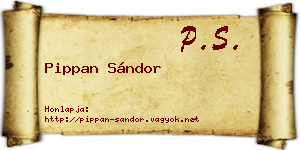 Pippan Sándor névjegykártya